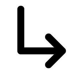 arrow elbow down right bold