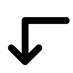 arrow elbow left down bold