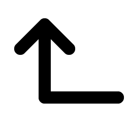 arrow elbow left up bold