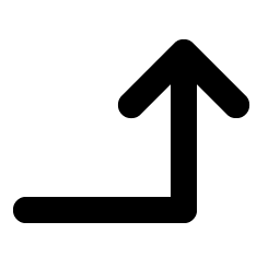 arrow elbow right up bold