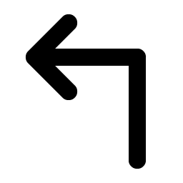 arrow elbow up left bold