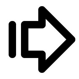 arrow fat line right bold