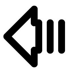 arrow fat lines left bold