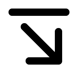 arrow line down right bold