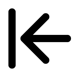 arrow line left bold