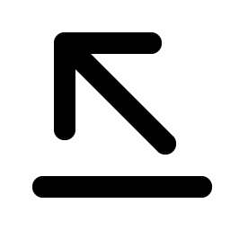 arrow line up left bold