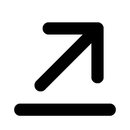 arrow line up right bold