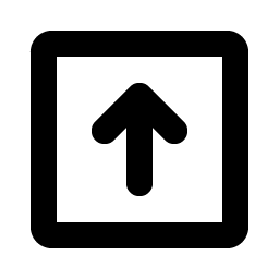 arrow square up bold