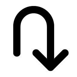 arrow u right down bold