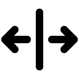 arrows out line horizontal bold