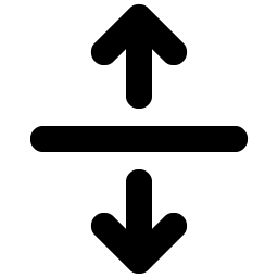 arrows out line vertical bold