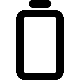 battery vertical empty bold