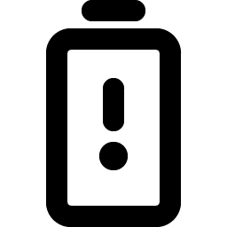 battery warning vertical bold