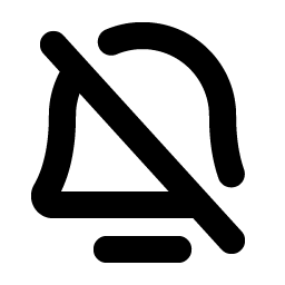 bell simple slash bold