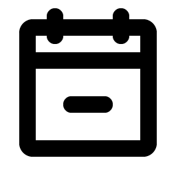 calendar minus bold