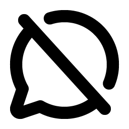 chat circle slash bold