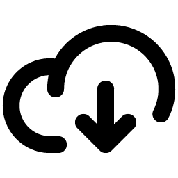 cloud arrow down bold