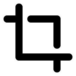 Crop Bold icon - free SVG