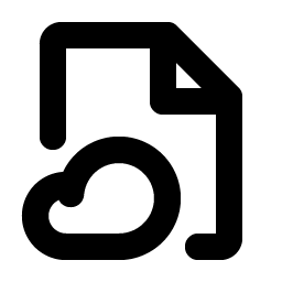 File Cloud Bold icon