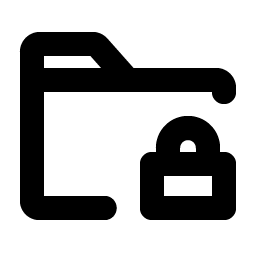 Folder Lock Bold icon