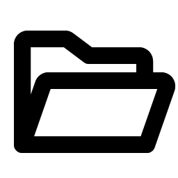 Folder Open Bold icon
