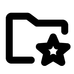 Folder Simple Star Bold icon
