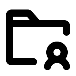 Folder User Bold icon