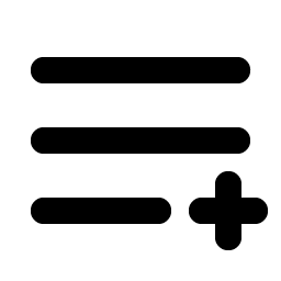 List Plus Bold icon