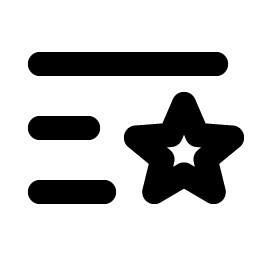 List Star Bold icon