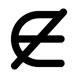 Not Member Of Bold icon