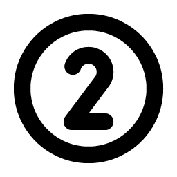 Number Circle Two Bold icon
