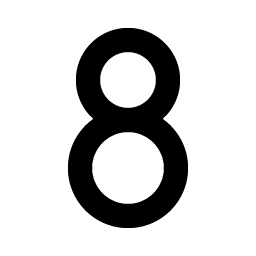 Number Eight Bold icon