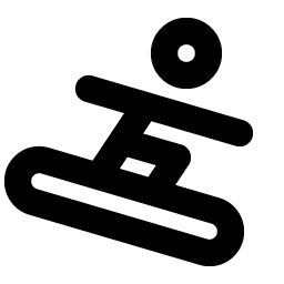 Person Simple Snowboard Bold icon