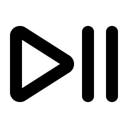 Play Pause Bold icon - free SVG