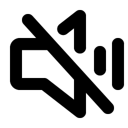 speaker simple slash bold