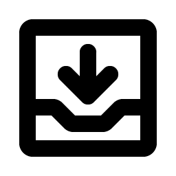 tray arrow down bold