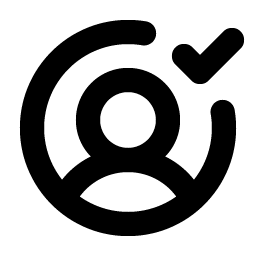 user circle check bold