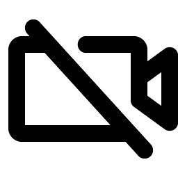 video camera slash bold