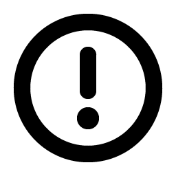 warning circle bold