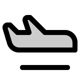 airplane in flight duotone