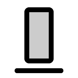 align bottom simple duotone