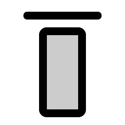 align top simple duotone