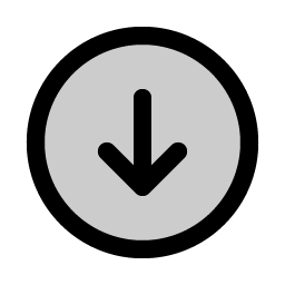 arrow circle down duotone