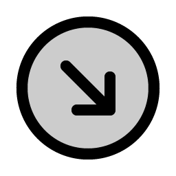 arrow circle down right duotone