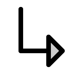 arrow elbow down right duotone