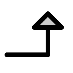 arrow elbow right up duotone