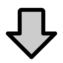 arrow fat down duotone