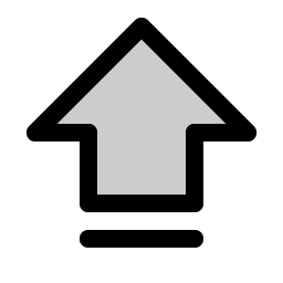 arrow fat line up duotone