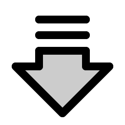 arrow fat lines down duotone