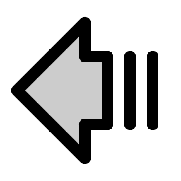 arrow fat lines left duotone